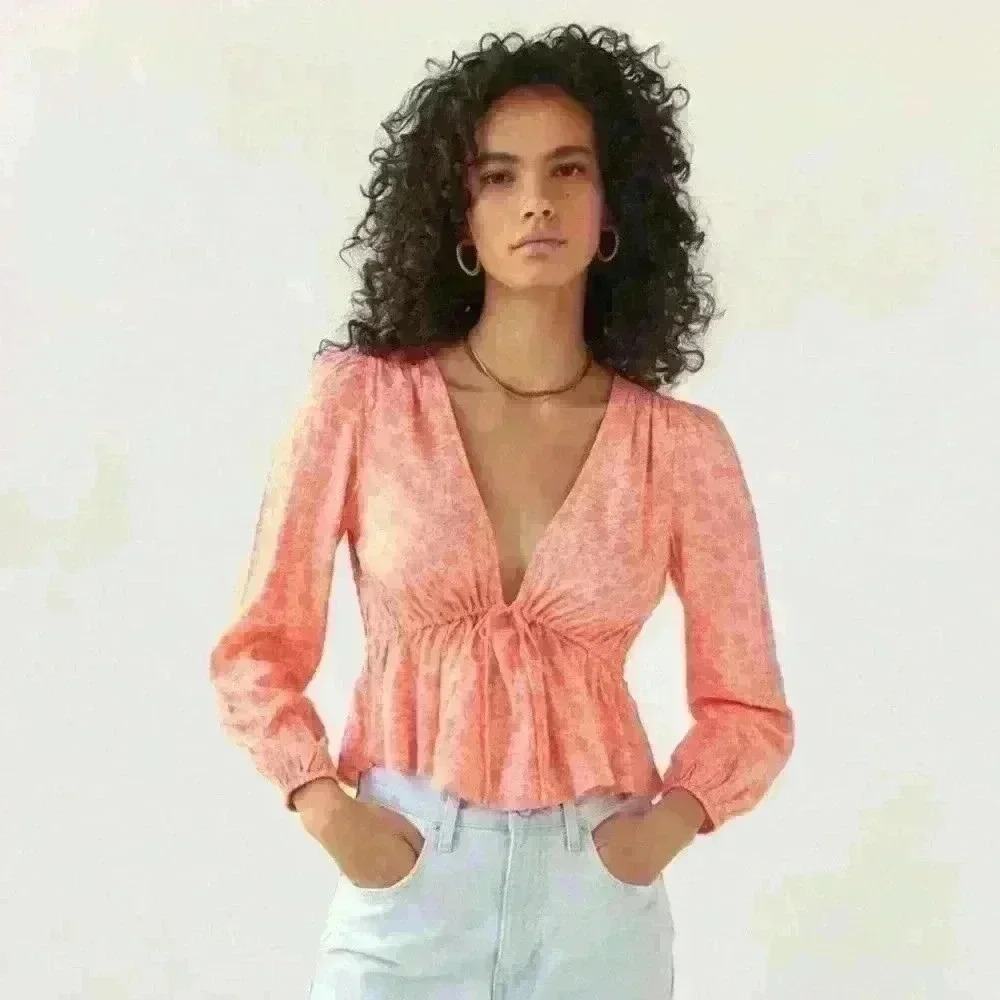 Billabong Pink Floral Blouse